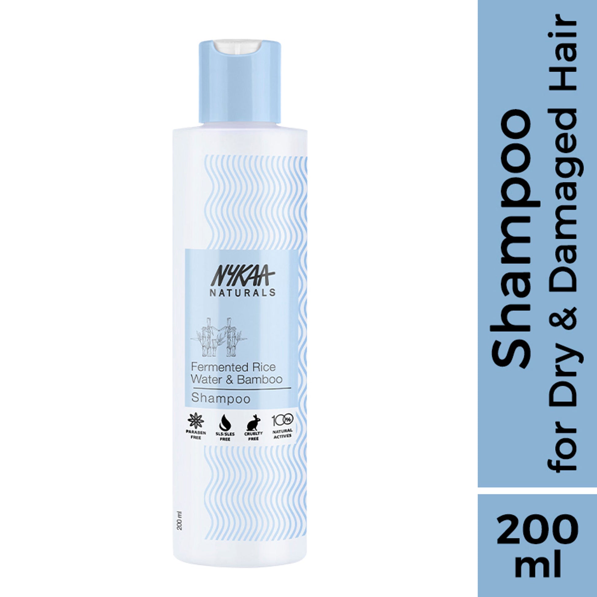 Nykaa Naturals Anti-Dandruff Sulphate-Free Shampoo With Apple Cider Vinegar, Ginger & Tea Tree Oil - Rice Water And Bamboo