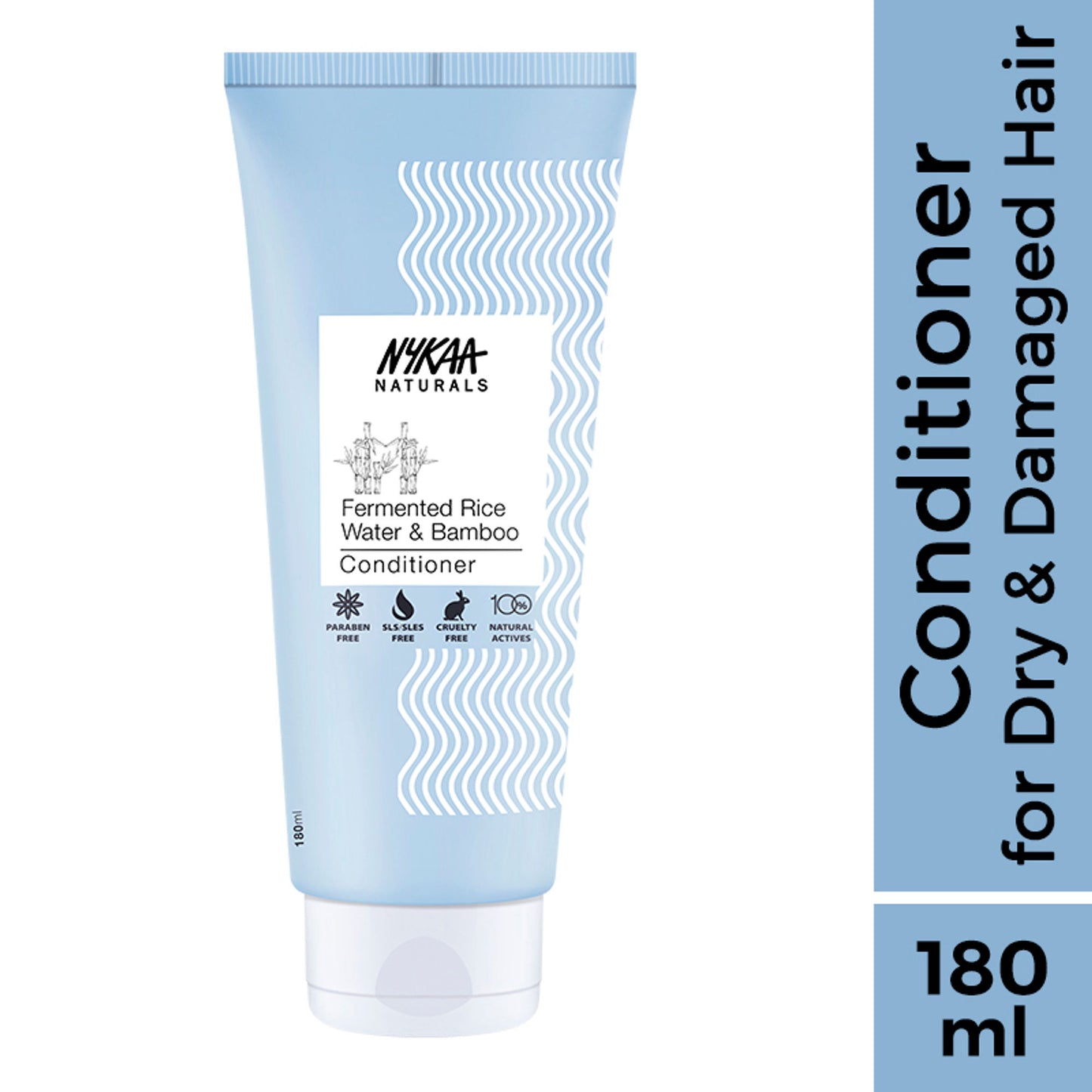 Nykaa Naturals Fermented Rice Water & Hyaluronic Acid Sulphate-Free Conditioner for Frizz-Free Hair - Fermented Rice Water And Bamboo