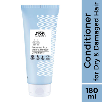 Nykaa Naturals Fermented Rice Water & Hyaluronic Acid Sulphate-Free Conditioner for Frizz-Free Hair - Fermented Rice Water And Bamboo