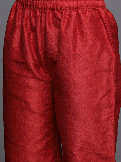 Indyancart VA Women'sRegular Sequinned Straight Kurta with Trousers & With Dupatta