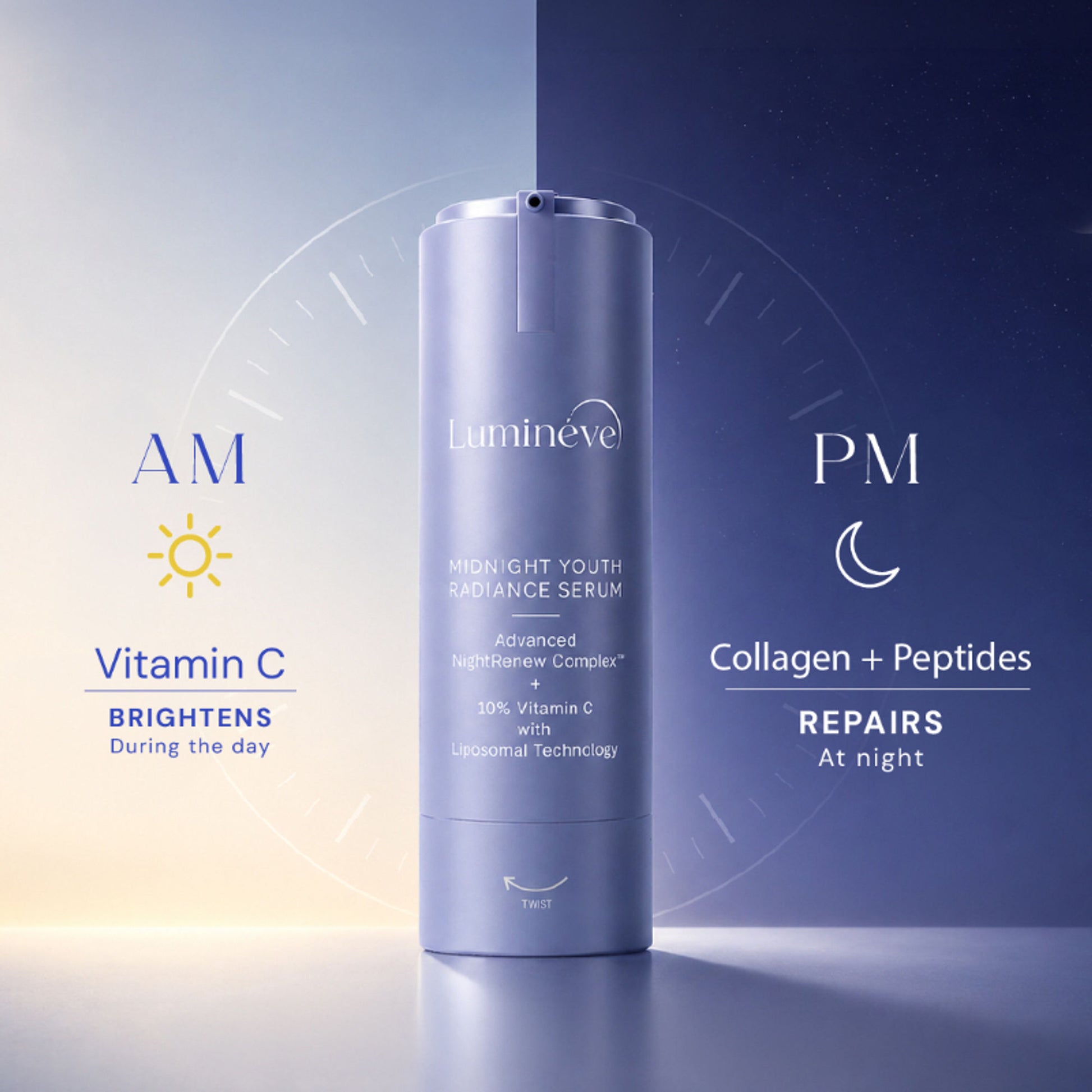 Lumineve 10% Vitamin C & Collagen Face Serum with Peptide+ Ferulic Acid, Pigmentation & Bright Skin
