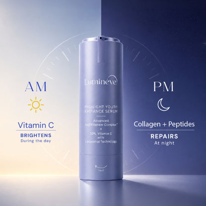 Lumineve 10% Vitamin C & Collagen Face Serum with Peptide+ Ferulic Acid, Pigmentation & Bright Skin