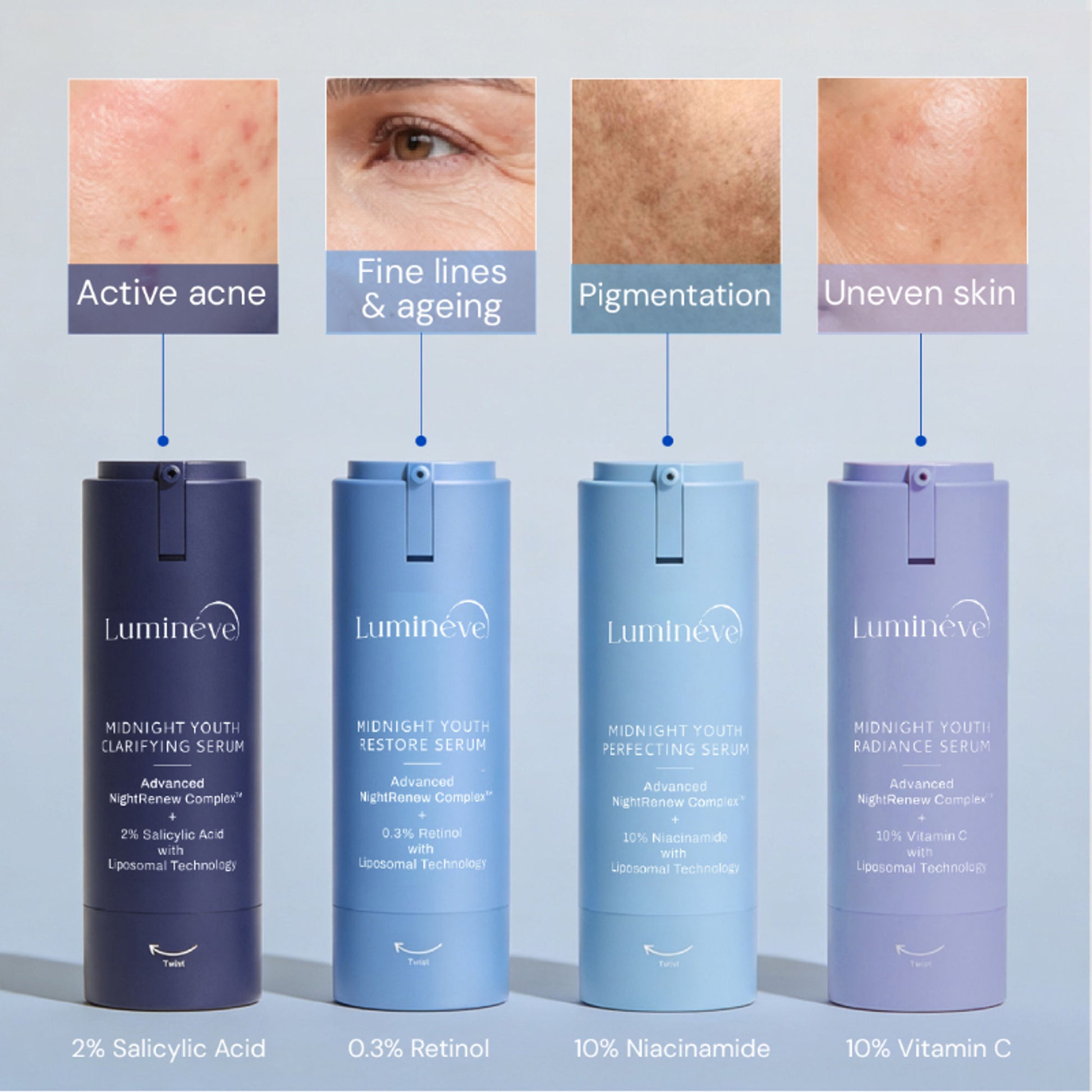 Lumineve 10% Vitamin C & Collagen Face Serum with Peptide+ Ferulic Acid, Pigmentation & Bright Skin