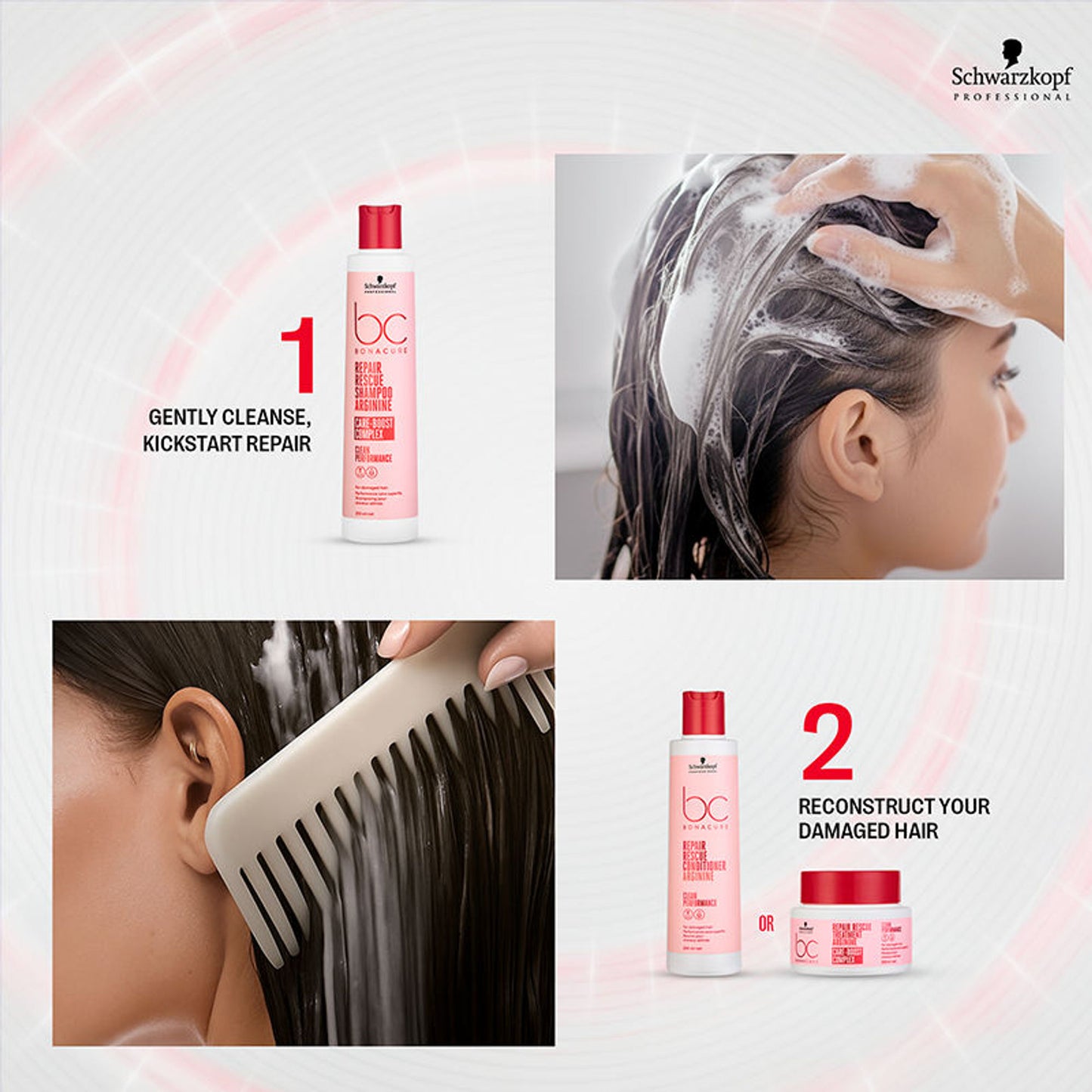 Schwarzkopf Professional Bonacure Repair Rescue Shampoo with Arginine (250 ml)