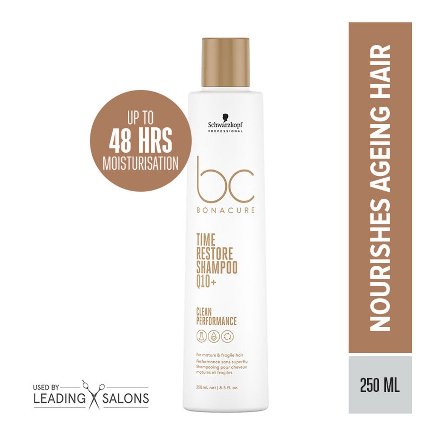 Schwarzkopf Professional Bonacure Time Restore Shampoo With Q10+ - For Mature Hair