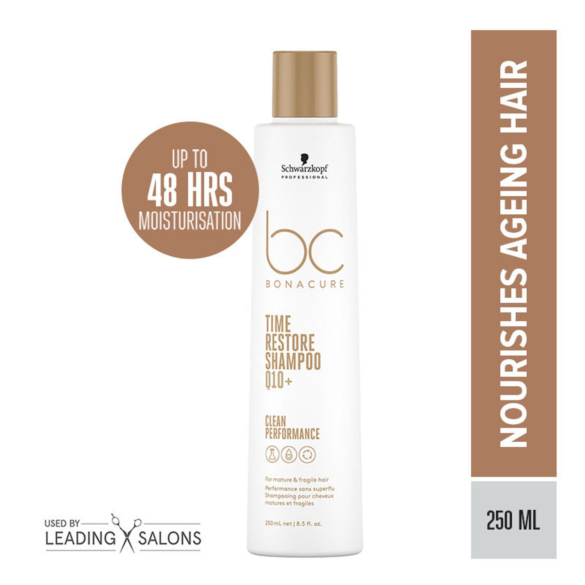 Schwarzkopf Professional Bonacure Time Restore Shampoo With Q10+ - For Mature Hair