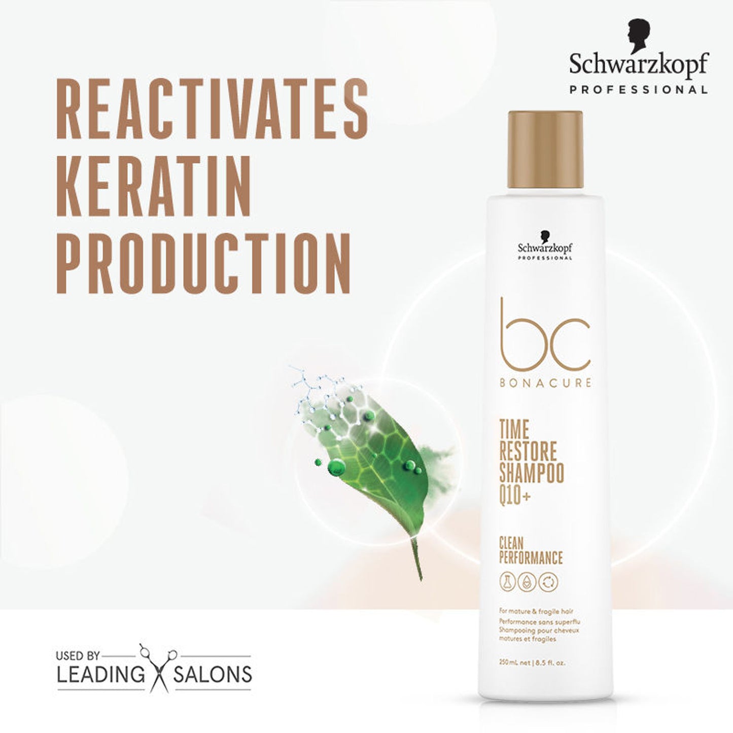 Schwarzkopf Professional Bonacure Time Restore Shampoo With Q10+ - For Mature Hair