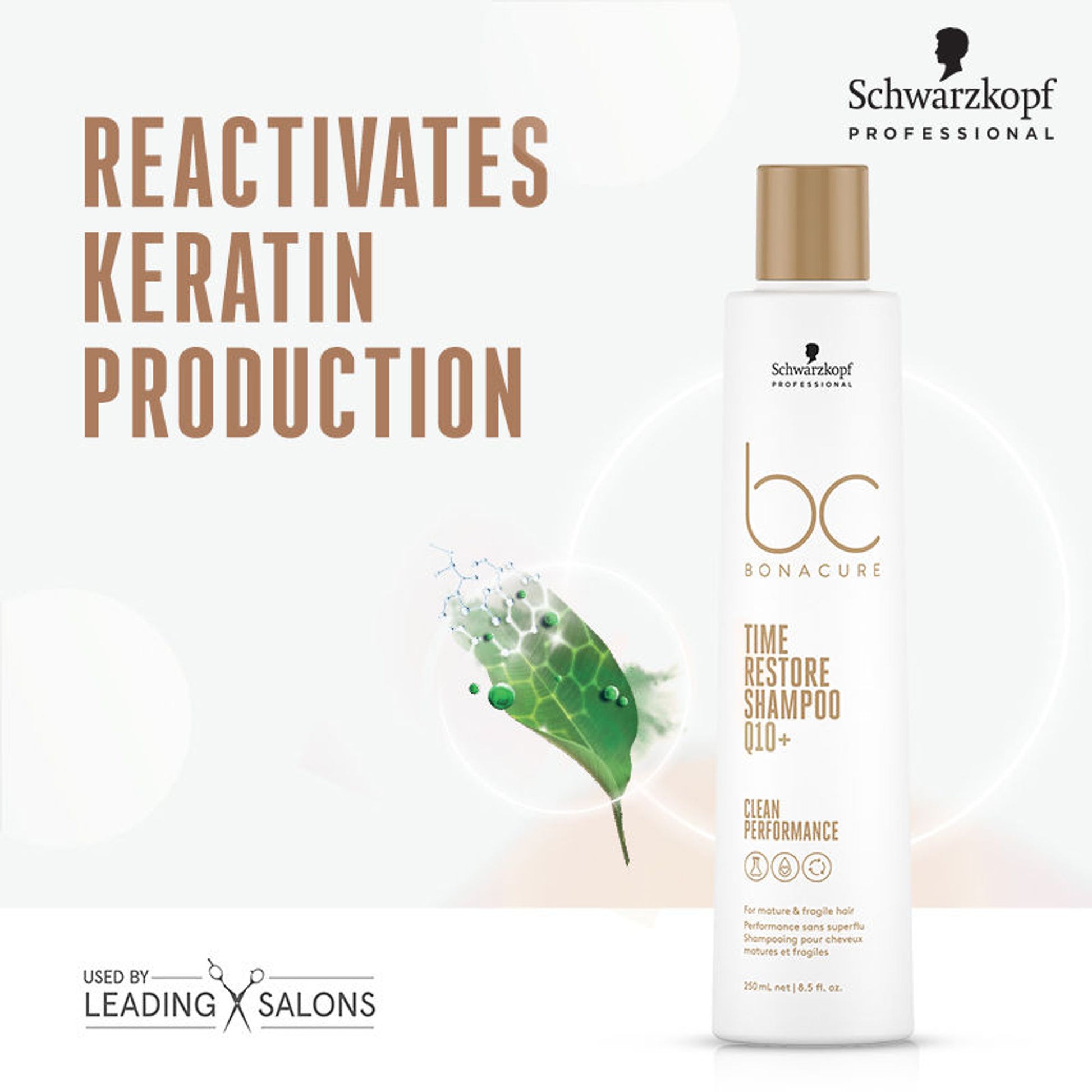 Schwarzkopf Professional Bonacure Time Restore Shampoo With Q10+ - For Mature Hair
