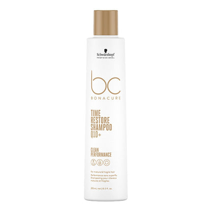 Schwarzkopf Professional Bonacure Time Restore Shampoo With Q10+ - For Mature Hair