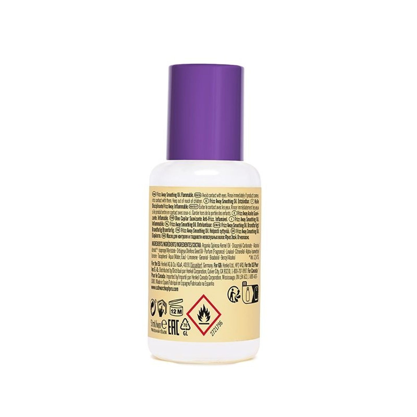 Schwarzkopf Professional Bonacure Frizz Away Smoothing Oil With Babassu Oil