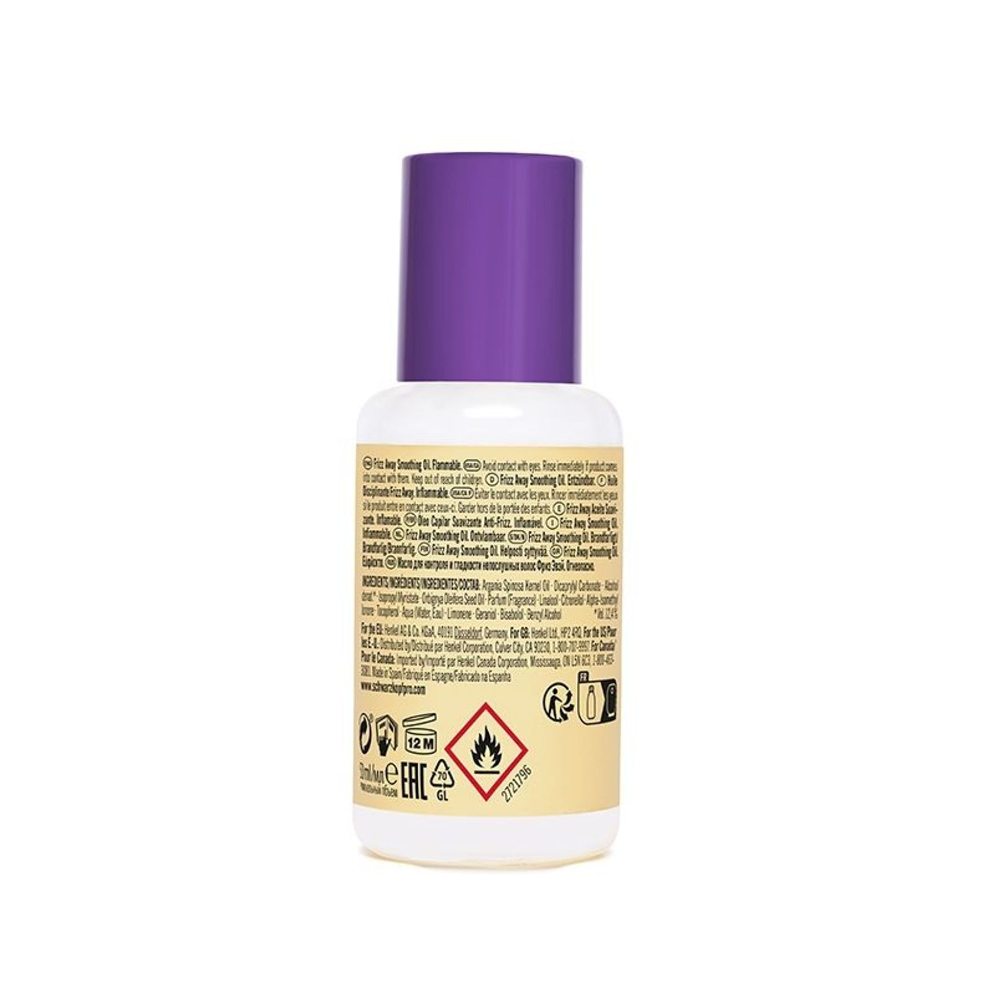 Schwarzkopf Professional Bonacure Frizz Away Smoothing Oil With Babassu Oil