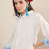 Dhiyona IE Women Solid Embroidered Cotton Kurta with Palazzos