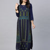 Dhiyona IE Ethnic Motifs Printed Keyhole Neck Liva Kurta