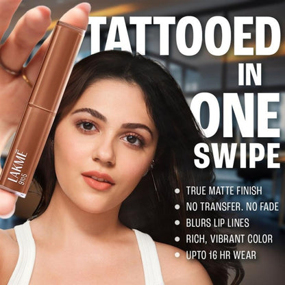 Lakme 9To5 Lip Tattoo Matte Slim Stick - MB21 Brownie Point