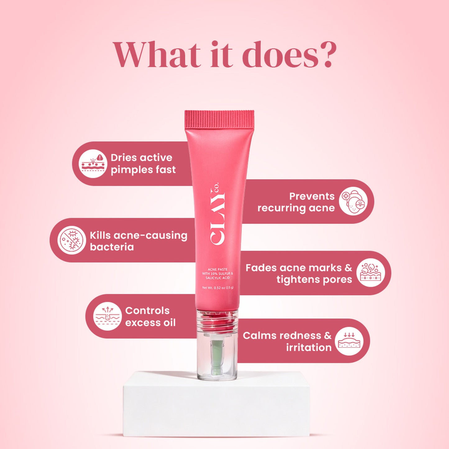 ClayCo Acne Paste With 10% Sulfur & Salicylic Acid