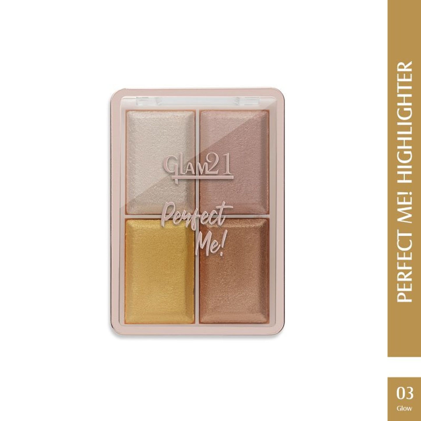 GLAM21 Perfect Me! 4 Shades Highlighter Palette Blusher - Glow