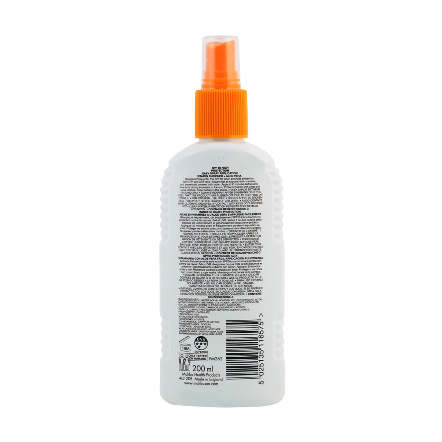 Malibu All Day Body Lotion Spray SPF 50