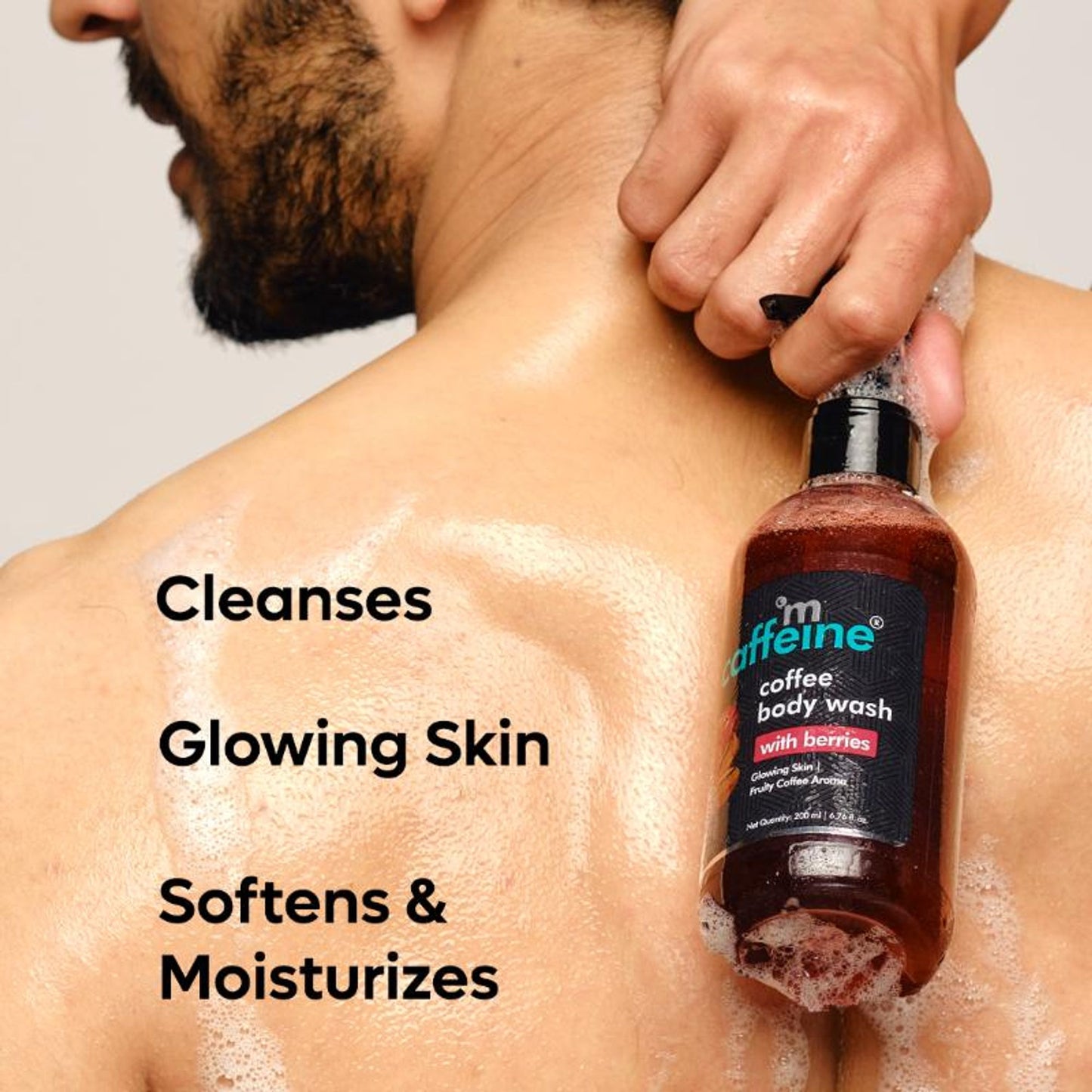 MCaffeine Coffee & Berries Body Wash for Soft, Glowing Skin and Tan Removal enriched with Vitamin E