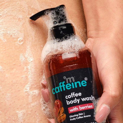 MCaffeine Coffee & Berries Body Wash for Soft, Glowing Skin and Tan Removal enriched with Vitamin E