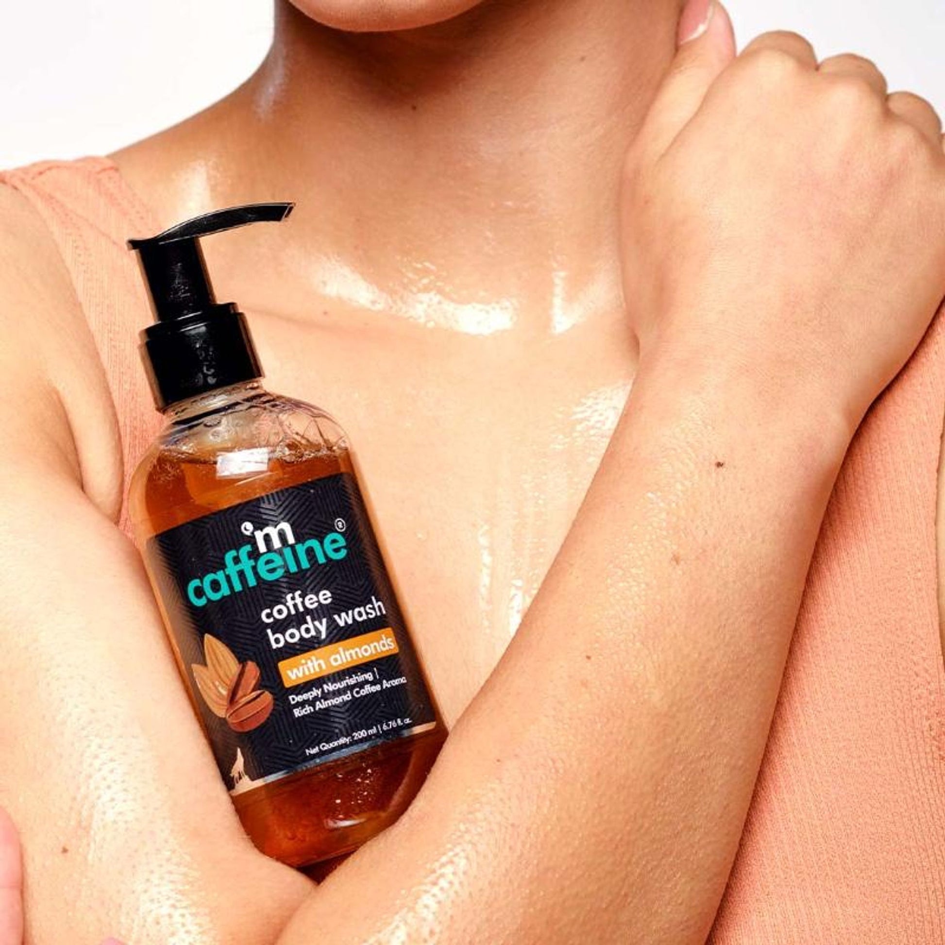 MCaffeine Coffee Body Wash with Almonds De-Tan & Deep Cleansing Shower Gel in Chocolatey Aroma