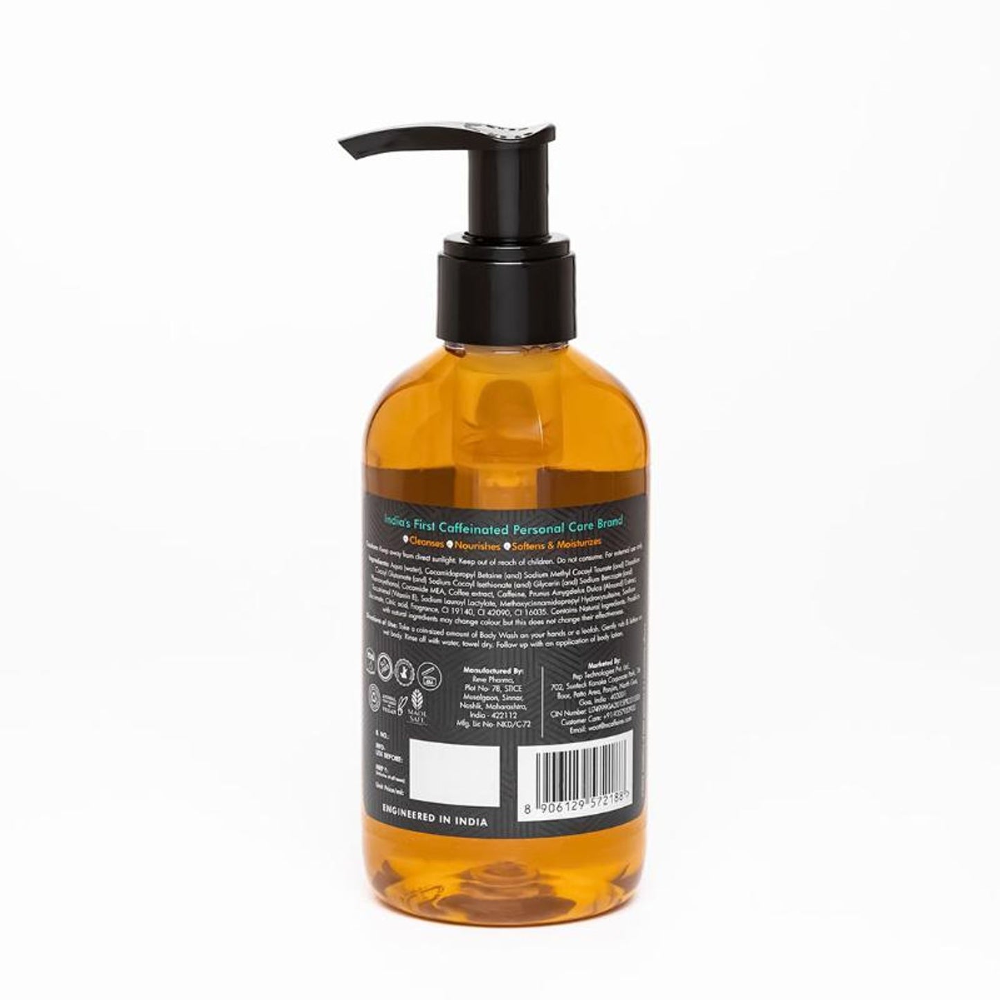MCaffeine Coffee Body Wash with Almonds De-Tan & Deep Cleansing Shower Gel in Chocolatey Aroma