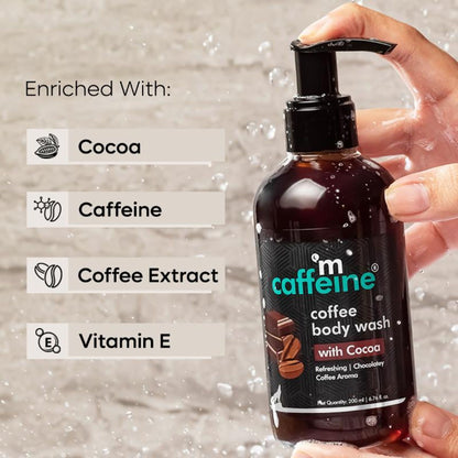 MCaffeine Coffee Body Wash with Cocoa De-Tan & Deep Cleansing Shower Gel in Chocolatey Coffee Aroma