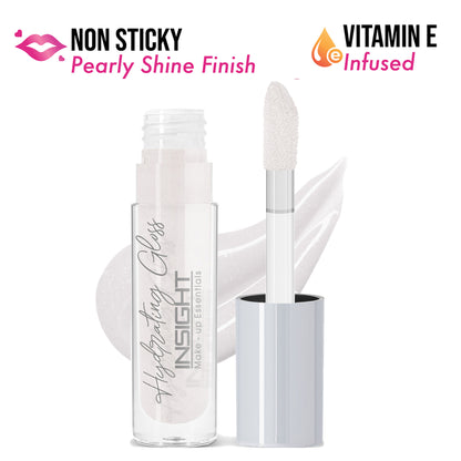 Insight Cosmetics Hydrating Gloss, Non Sticky, Ultra Shiny Lips - Pearl Glaze