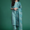 Dhiyona IE Women Printed Regular Pure Cotton Kurta with Trousers & With Dupatta