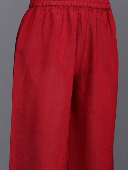 Indyancart IE Floral Embroidered Regular Kurta With Trousers & Dupatta