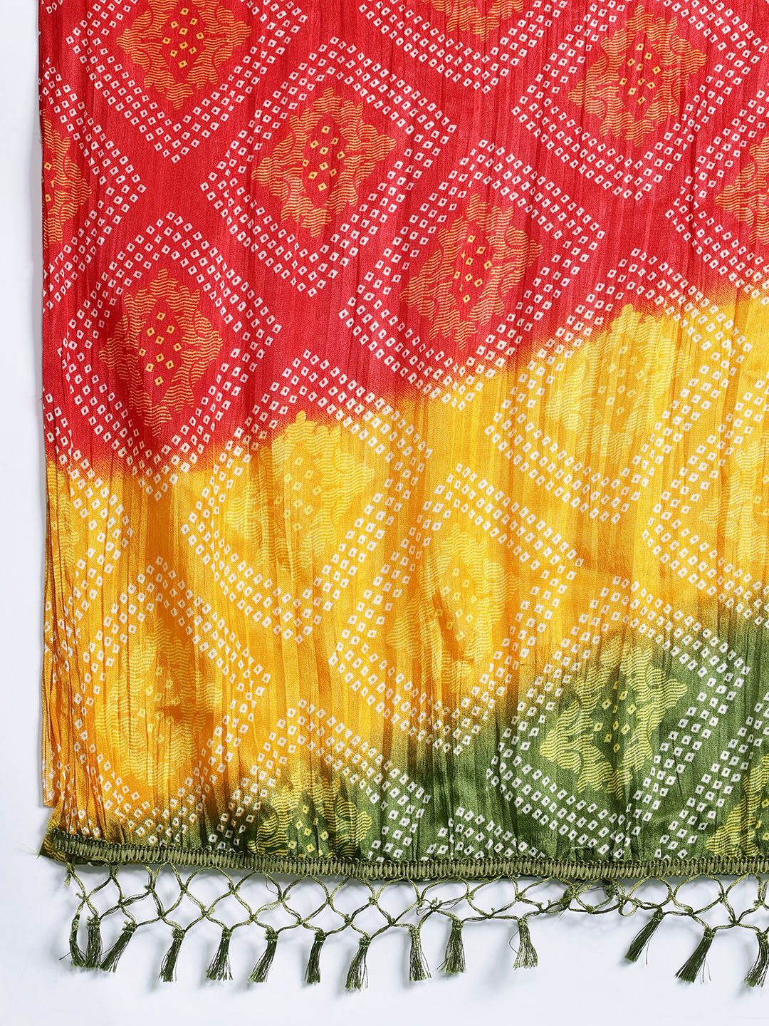 Indyancart IE Floral Yoke Design Zari Pure Cotton Kurta With Trousers & Dupatta