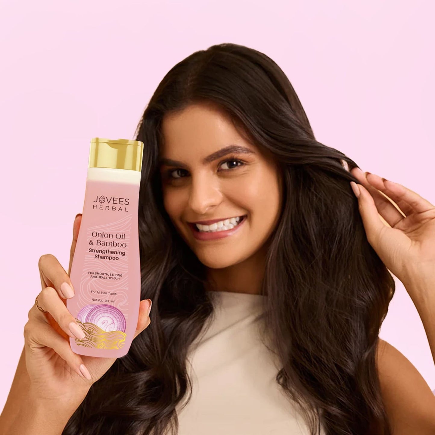 Jovees Red Onion Oil & Bamboo Strengthening Shampoo