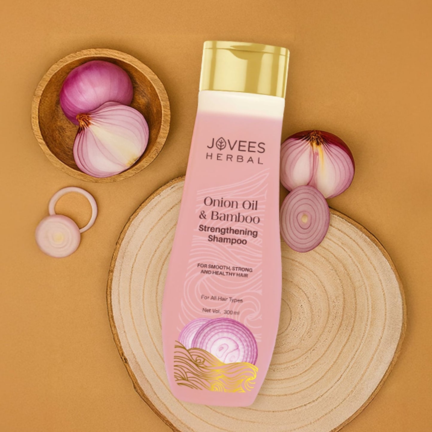 Jovees Red Onion Oil & Bamboo Strengthening Shampoo
