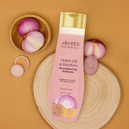 Jovees Red Onion Oil & Bamboo Strengthening Shampoo