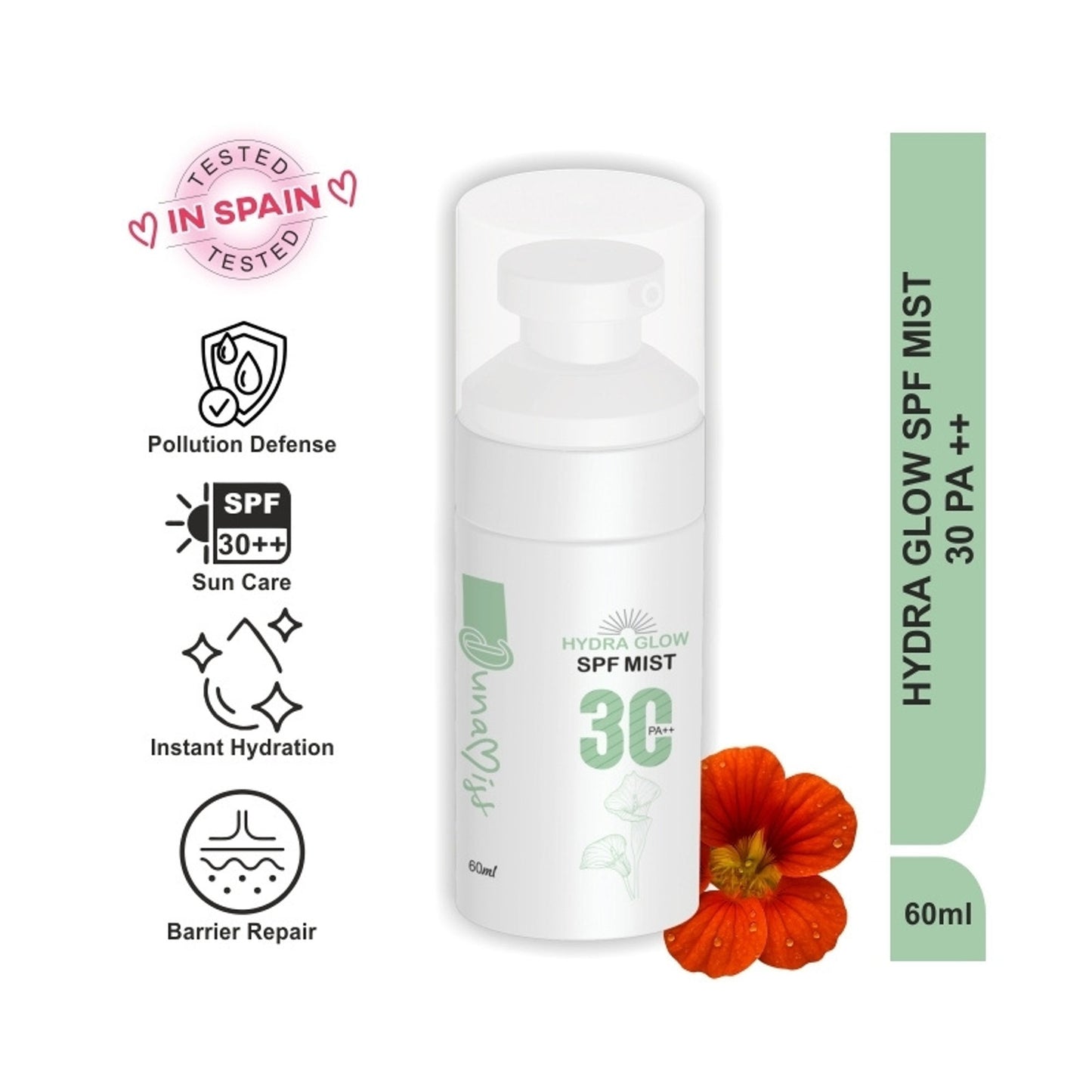 Dunamiss Hydra Glow Sunscreen Skincare Mist SPF 30 Pa++