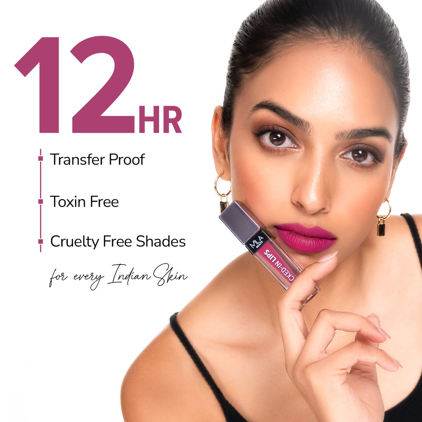 Mila Beauté 12 Hr Non-Transfer Locked-In Liquid Lipstick - 11 Dragonfruit