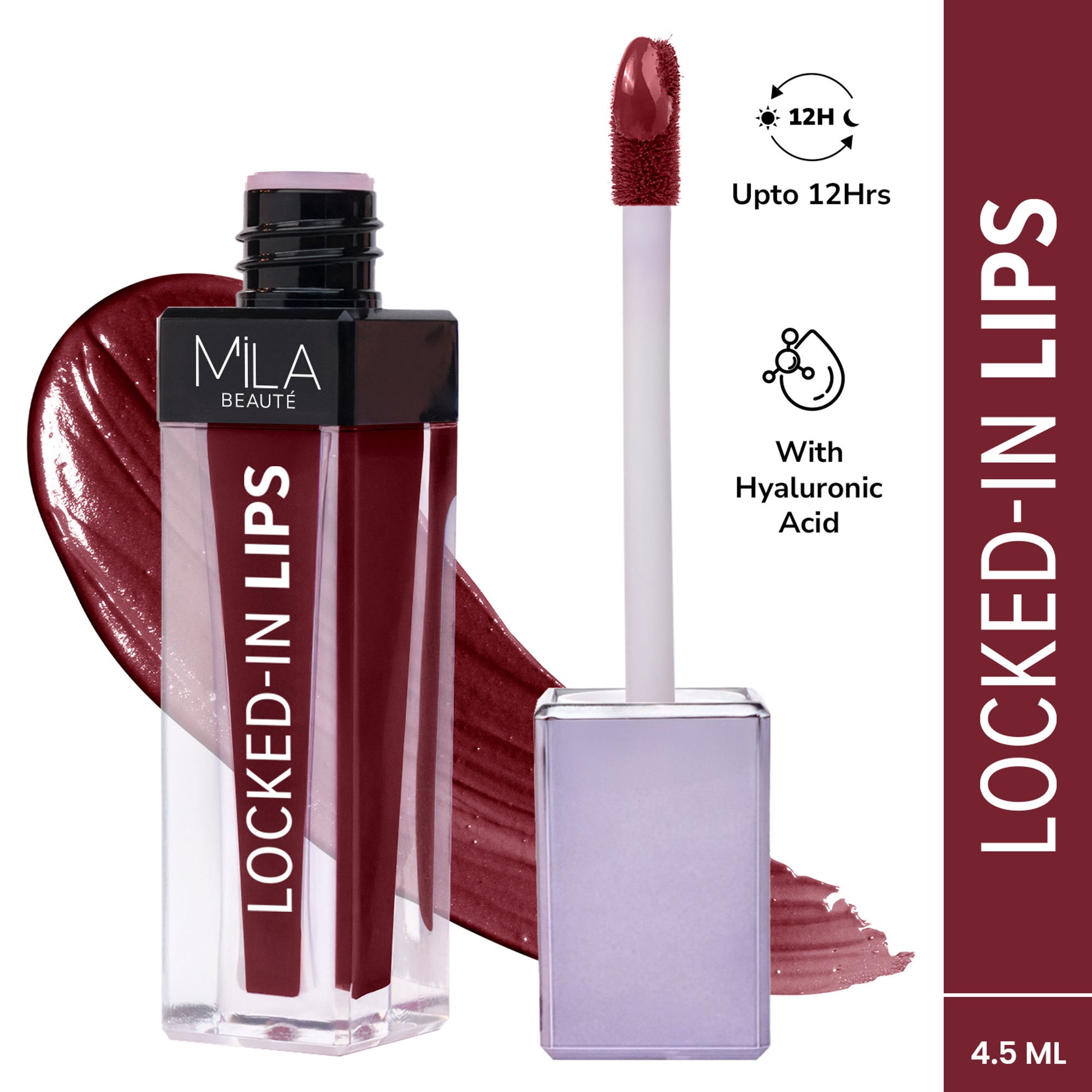 Mila Beauté 12 Hr Non-Transfer Locked-In Liquid Lipstick - 18 Mulled Wine