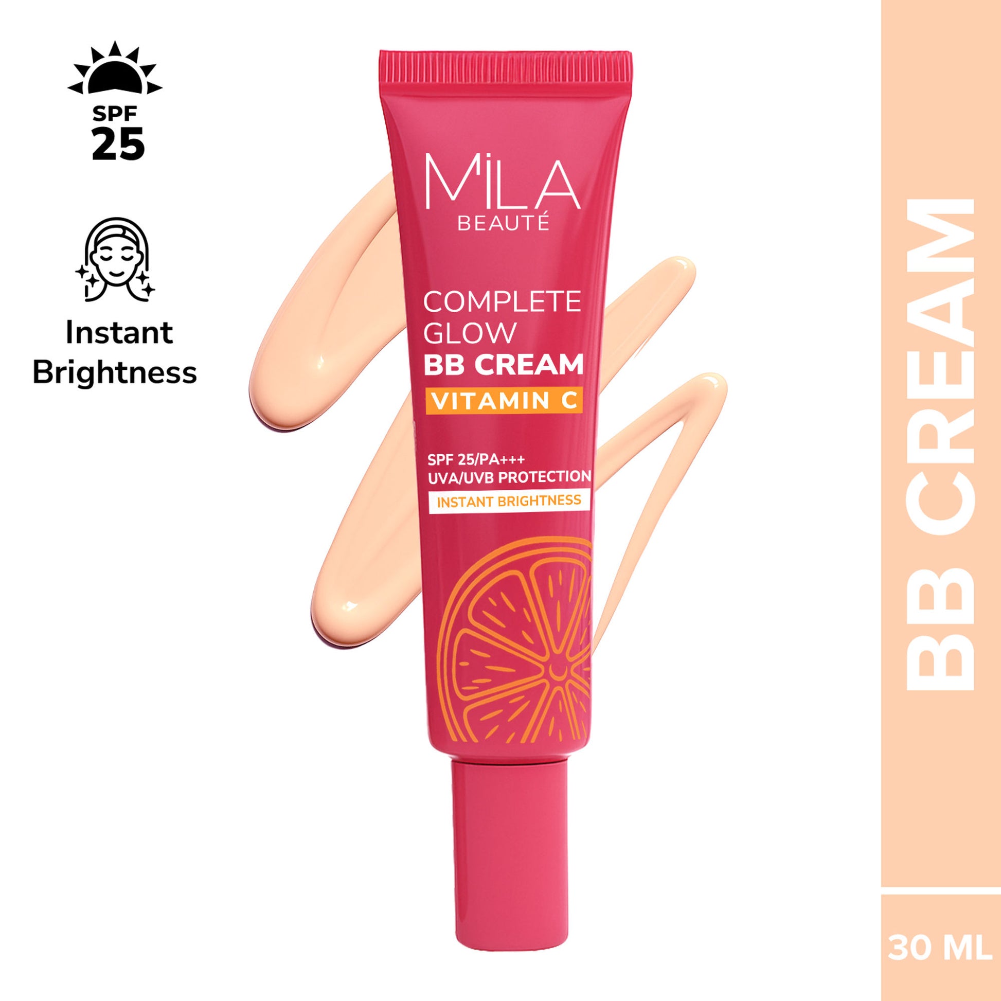 Mila Beaute Complete Glow Bb Cream With SPF25 PA+++ - Light
