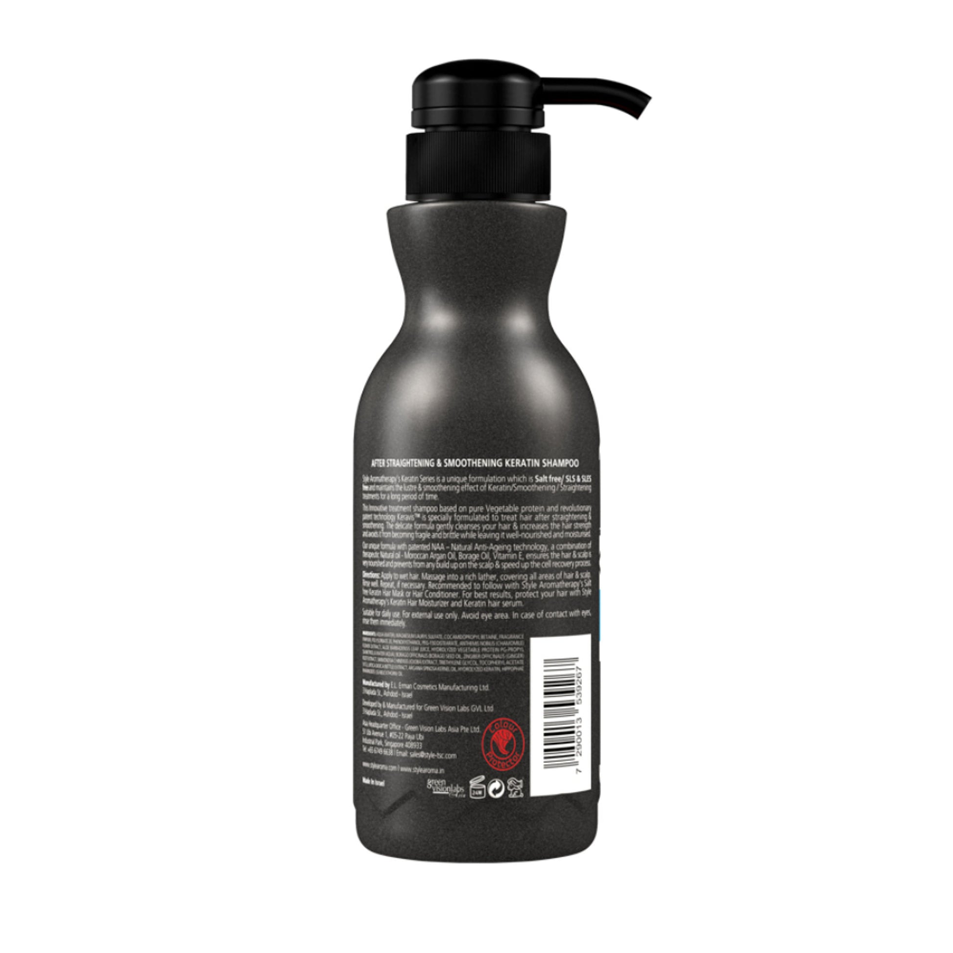 Style Aromatherapy Professional Keratin Shampoo with Argan, Jojoba & Chamomile - SLS/SLES-Free