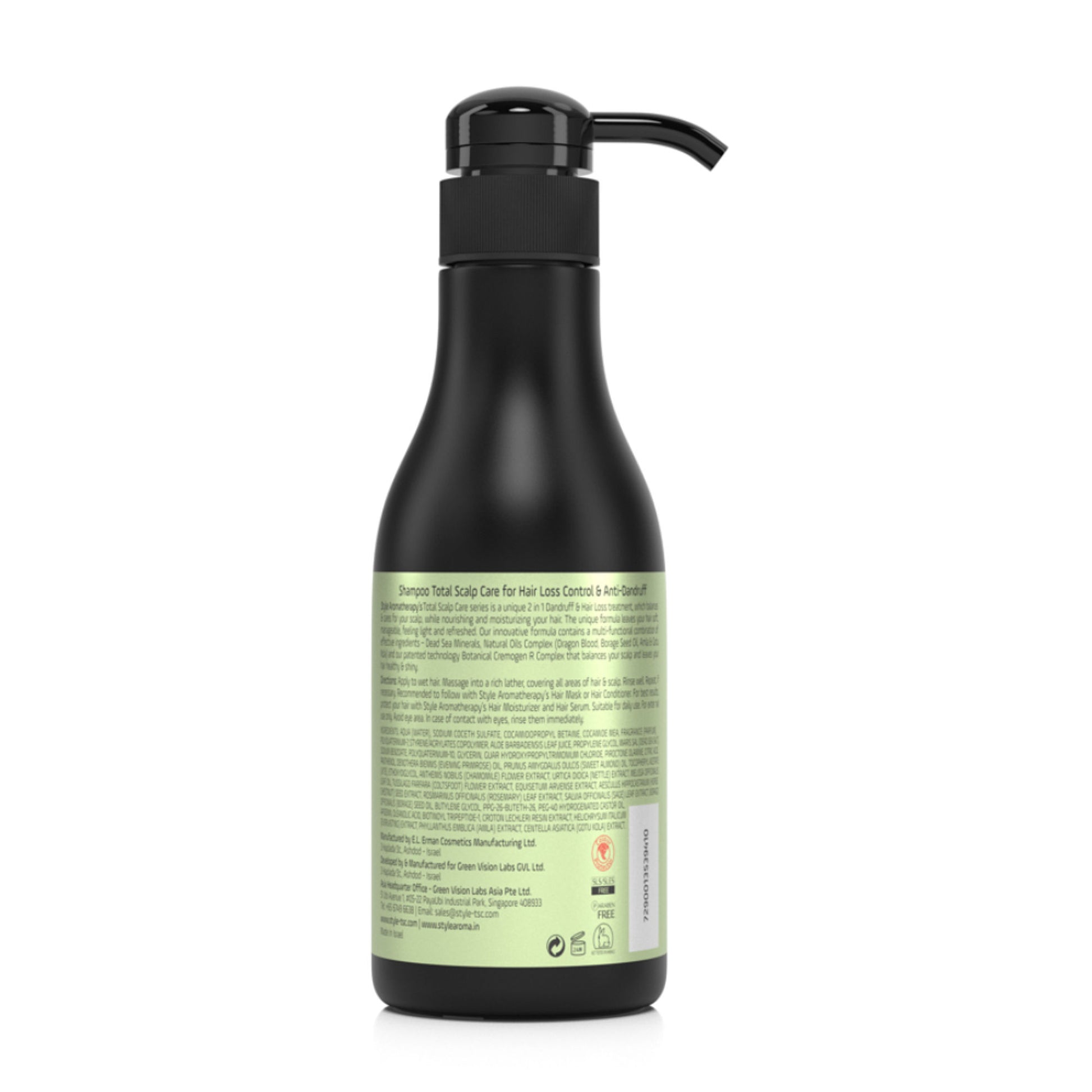 Style Aromatherapy Professional Total Scalp Care Shampoo with Gotu Kola & Aloe Vera - SLS/SLES-Free