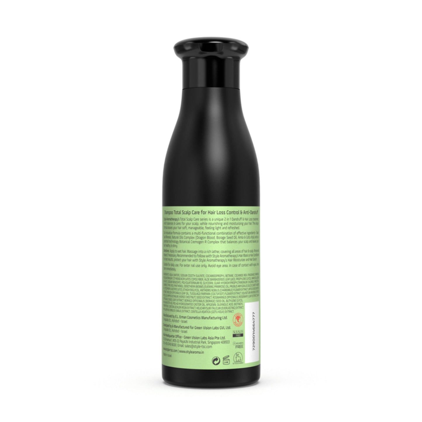 Style Aromatherapy Professional Total Scalp Care Shampoo with Gotu Kola & Aloe Vera - SLS/SLES-Free