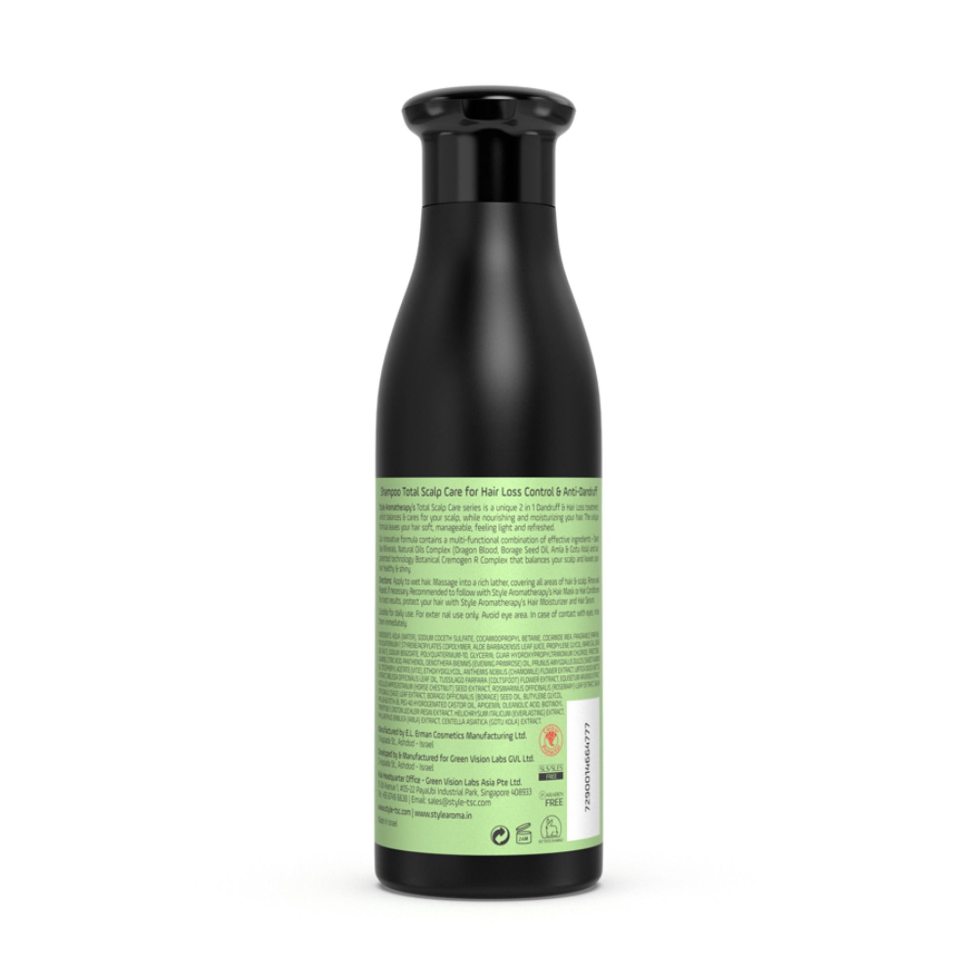 Style Aromatherapy Professional Total Scalp Care Shampoo with Gotu Kola & Aloe Vera - SLS/SLES-Free