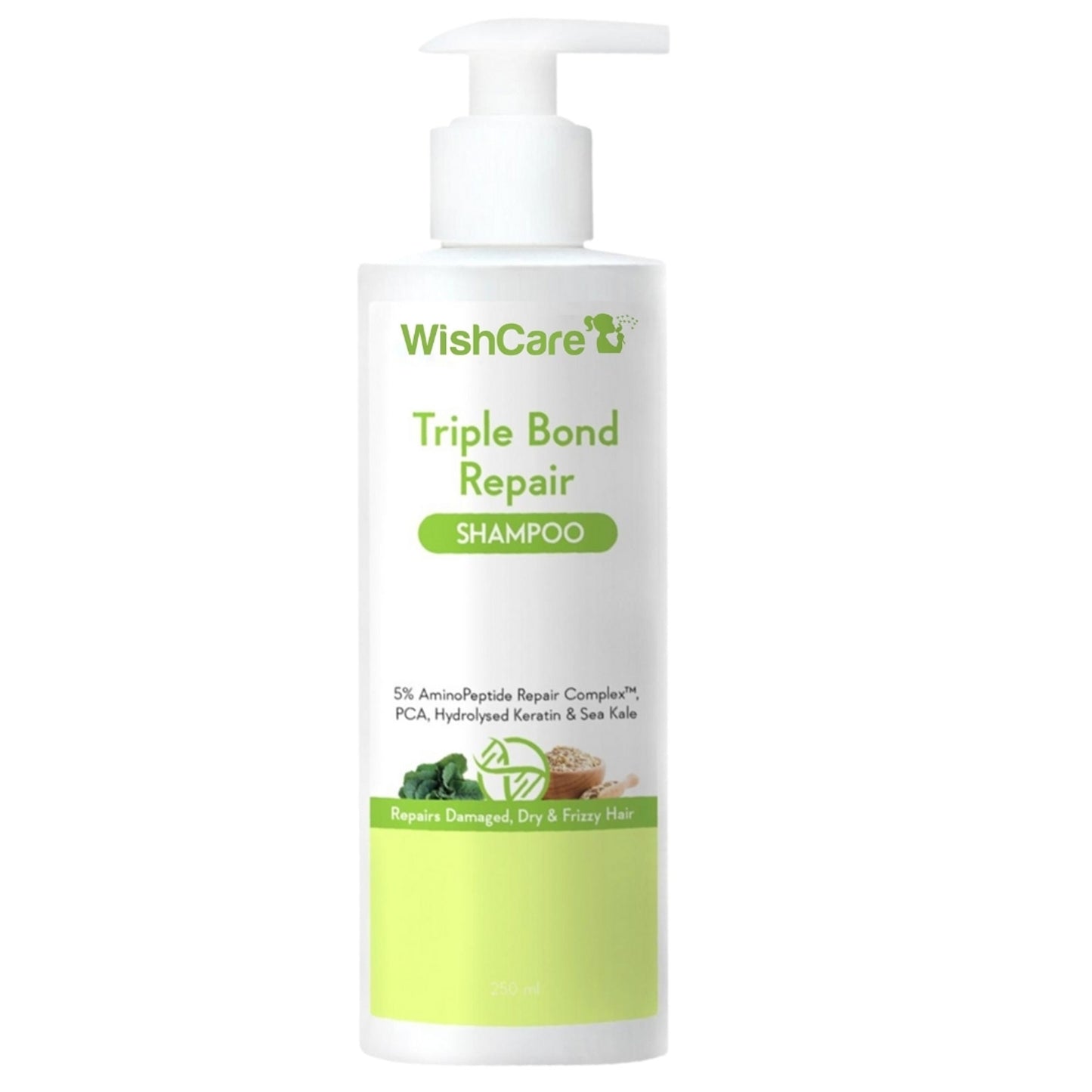 Wishcare Triple Bond Repair Shampoo for Dry & Frizzy Hair-Repairs Damaged Hair-Reduces Hair Breakage