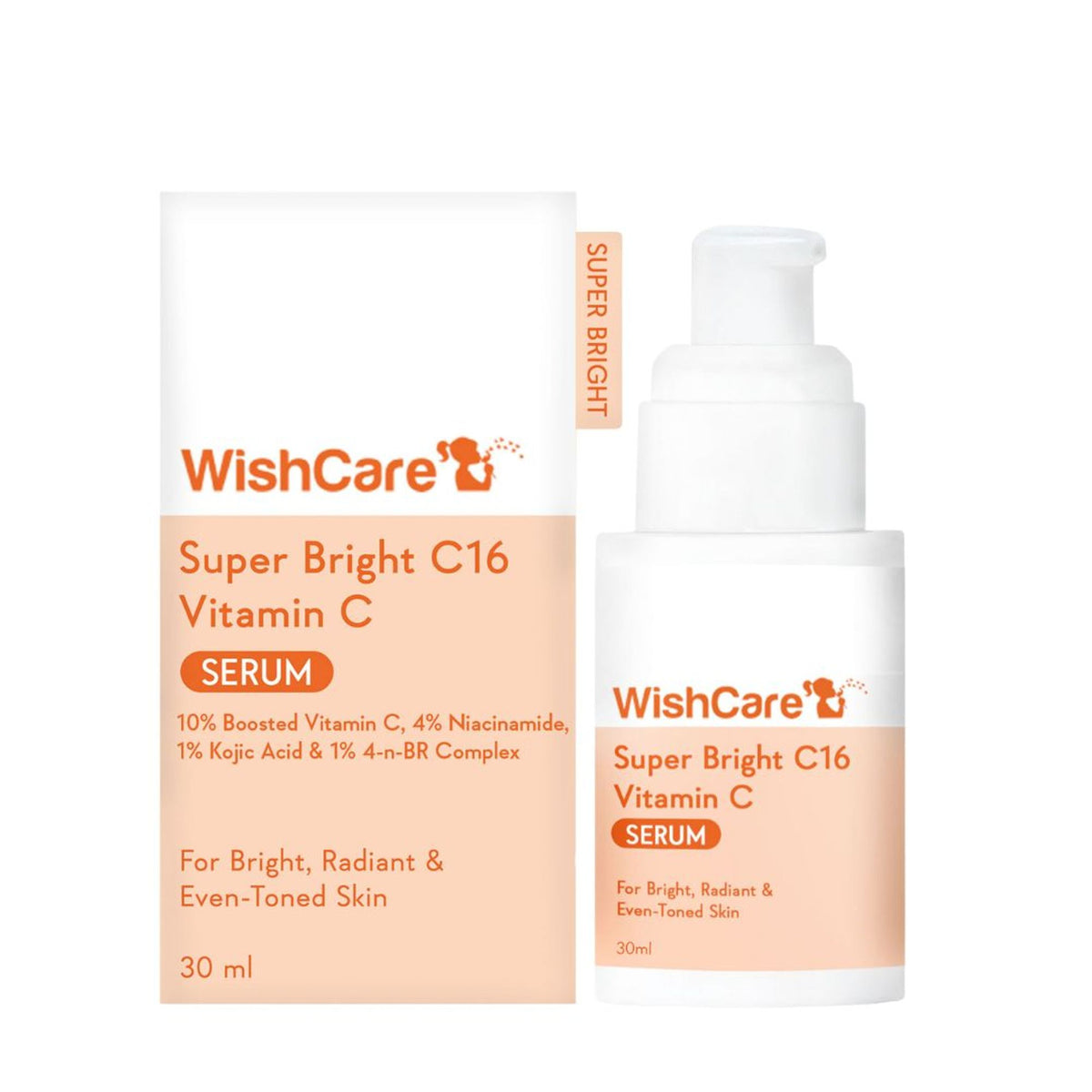 WishCare Super Bright C16 Vitamin C Face Serum for Glowing Skin- Reduces Pigmentation & Dark Spots