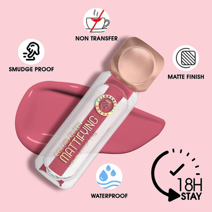 Colors Queen Mattifying Matte Liquid Lipstick - Poppy-12