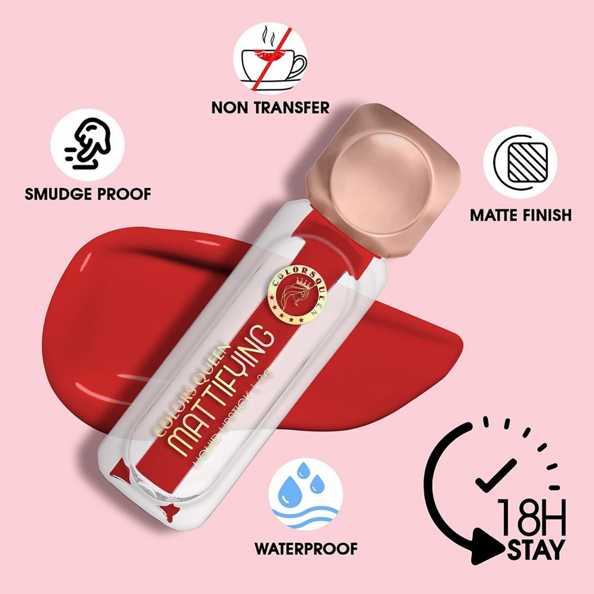 Colors Queen Mattifying Matte Liquid Lipstick - 15 Chilly