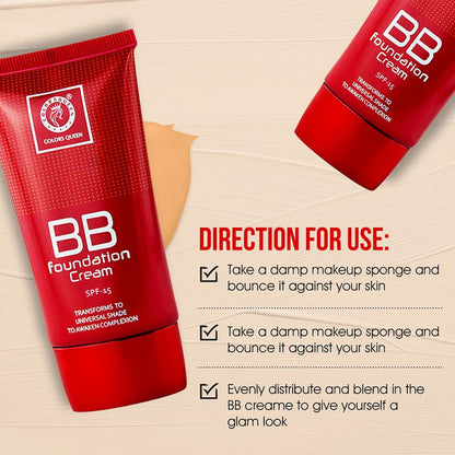 Colors Queen BB Foundation Cream With SPF 15 - Fair-01