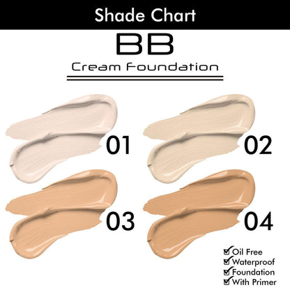 Colors Queen BB Oil Free Liquid Foundation With Primer - Ivory-01