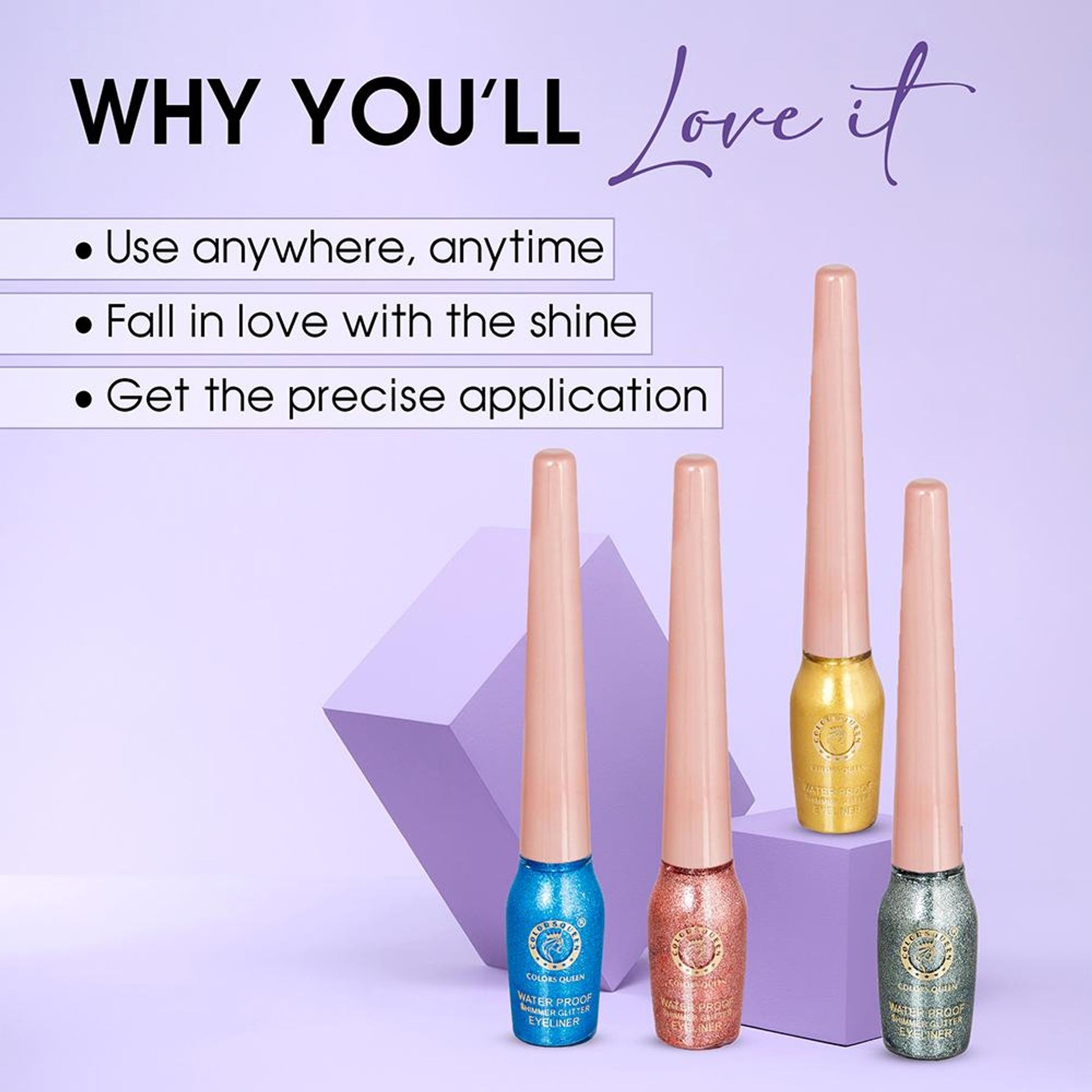 Colors Queen Sky Eyes Shimmer Glitter Eyeliner - 5