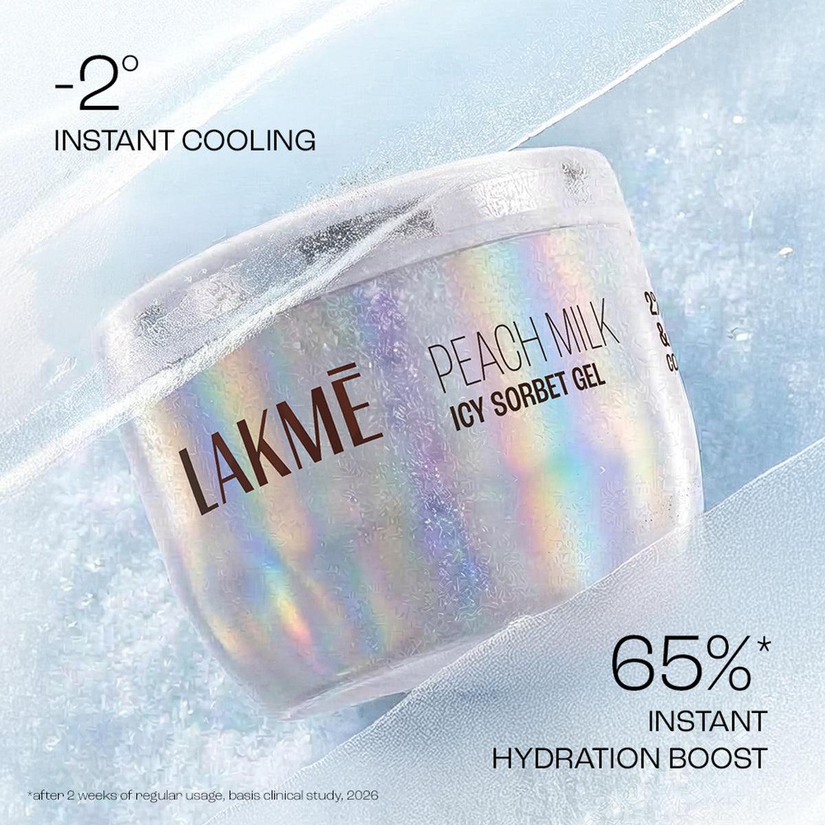 Lakme Icy Sorbet Gel Instant Cooling Moisturizer With 2% Pro-Ceramide, Peptide & Pentavitin