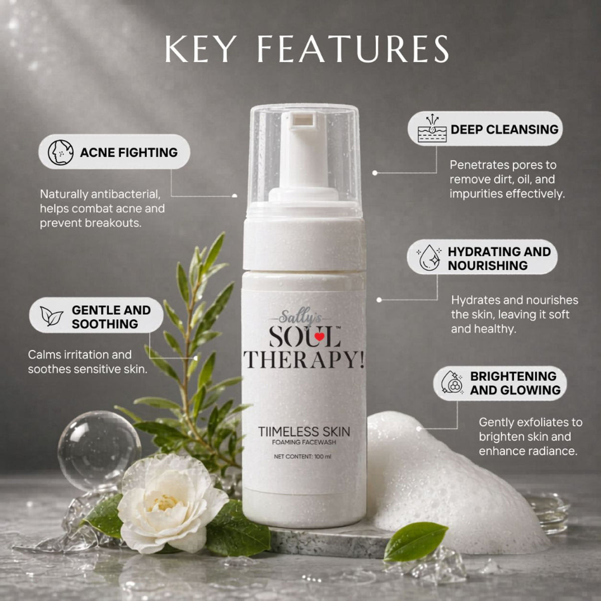 Sally's Soul Therapy Timeless Skin Foaming Face Wash